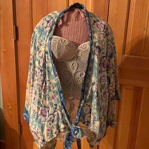 floral, summer tie-front wrap